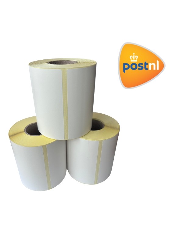 Post.NL verzendlabel wit, 102 mm x 150 mm, 300 etiketten op rol, 25 mm kern, thermisch ECO , duurzaam 3-pack