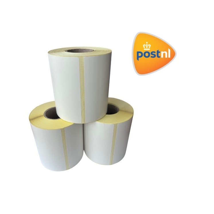 Post.NL verzendlabel wit, 102 mm x 150 mm, 300 etiketten op rol, 25 mm kern, thermisch ECO , duurzaam 3-pack