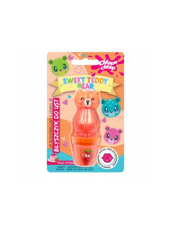 Chlapu Chlap Sweet Teddy Bear Блиск для губ Strawberry Jelly 10 ml