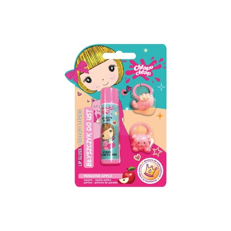 Chlapu Chlap Paradise Apple Błyszczyk do ust + 2 Pierścionki 