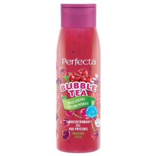 Perfecta Bubble Tea konzentriertes Wildkirsch Cherry Duschgel + Grüner Tee 400 ml