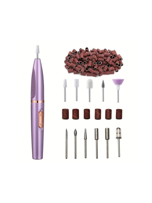 Elektrische manicure met set Purple frezen, 1 stuk