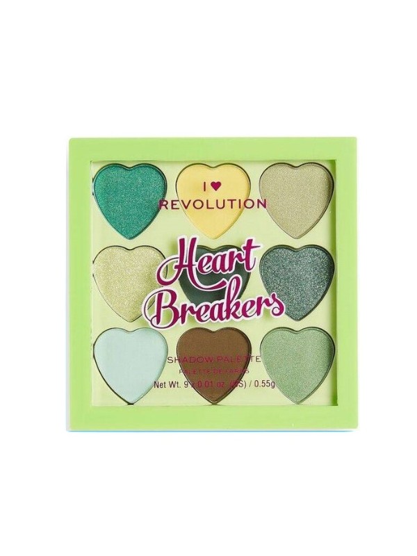 Makeup Revolution I Heart Makeup Paletka 9 cieni do powiek Heart Brakers Lucky 0,55 g