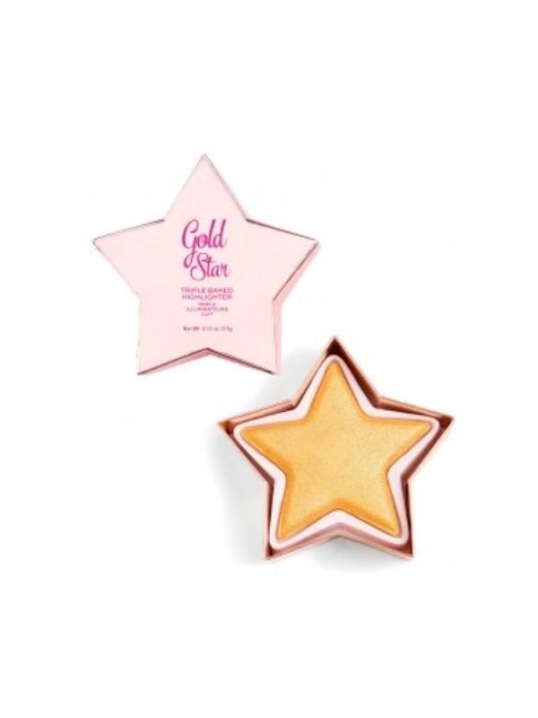 Makeup Revolution I Heart Revolution Star of Show Хайлайтер для обличчя Gold Star 5 г