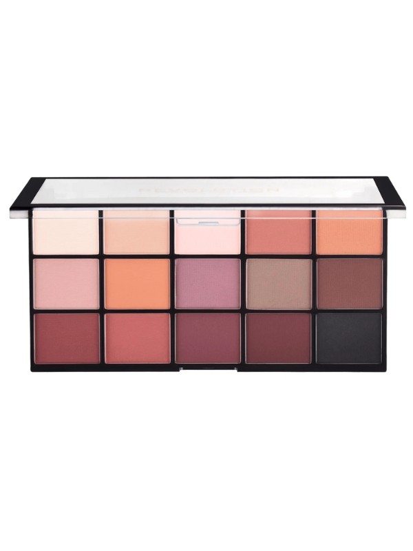 Makeup Revolution Re-loaded Palette mit 15 Lidschatten Basic Matt 5 g