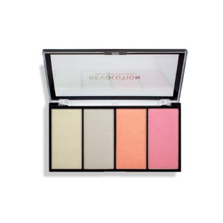 Makeup Revolution Re-loaded Palette van 4 Lustre Lights Cool gezichtsmarkeerstiften 5 g