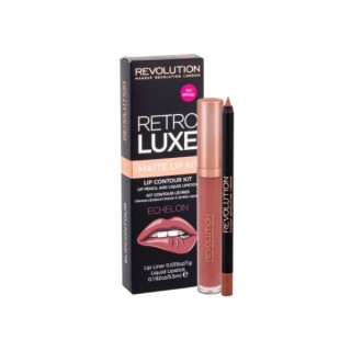 Makeup Revolution Retro Luxe Matte Kit Echelon Lippen-Make-up-Set: Lipgloss 5 ml + Lippenstift 1 g