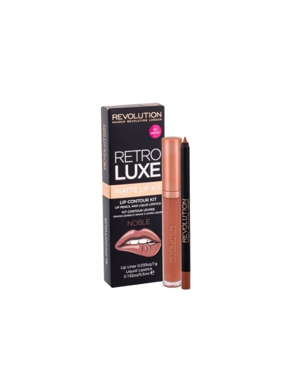 Makeup Revolution Retro Luxe Matte Kit Noble lipmake-upset: Lipgloss 5 ml + Lippotlood 1 g