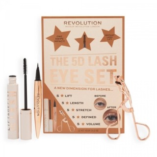 Revolution The 5D Lash Eye Set: завивка вій, туш і підводка