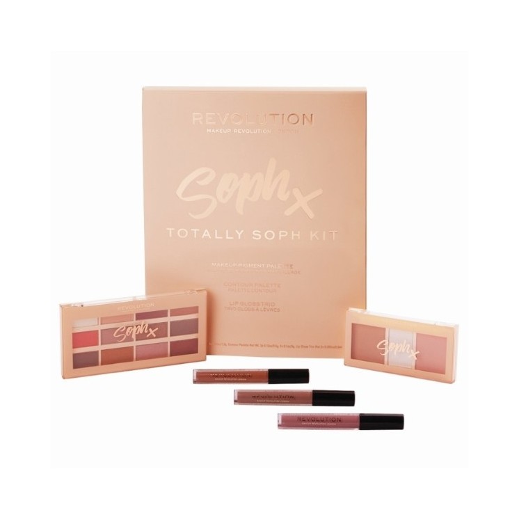 Revolution Totally Soph Geschenkset: Lidschattenpalette, Konturpalette, 3 Lipgloss