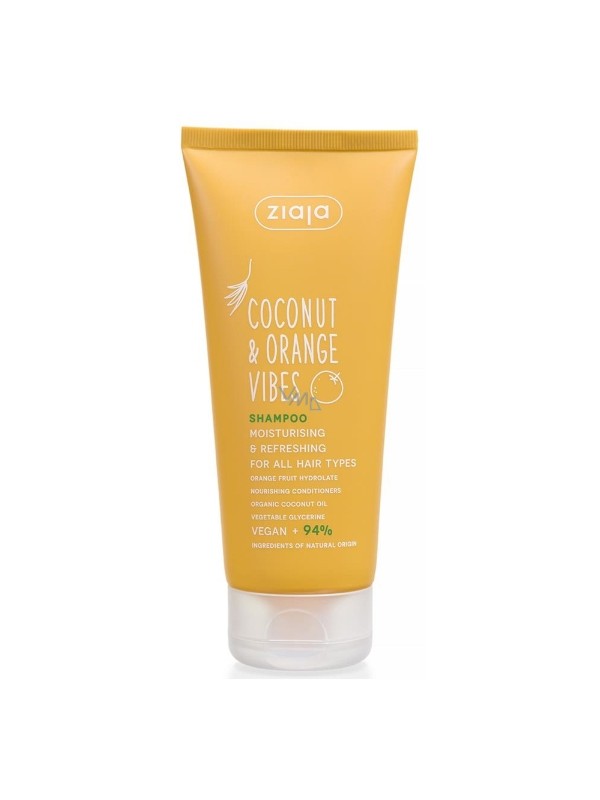 Ziaja Coconut & Orange Vibes feuchtigkeitsspendendes und erfrischendes Haarshampoo 200 ml