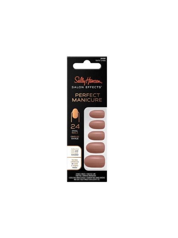 Sally Hansen Salon Effects Perfect Manicure Buff & Tumble nageltips 24 stuks