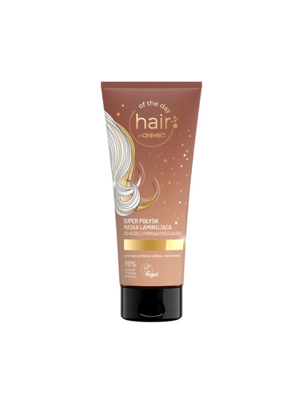 Onlybio Hair of the day Super połysk Maska laminująca do każdej porowatości włosa 200 ml