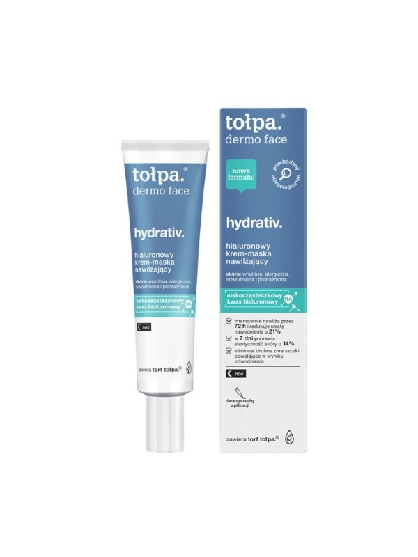 Tołpa Dermo Face Hydrativ Feuchtigkeitsspendende Nachtcreme-Maske 40 ml