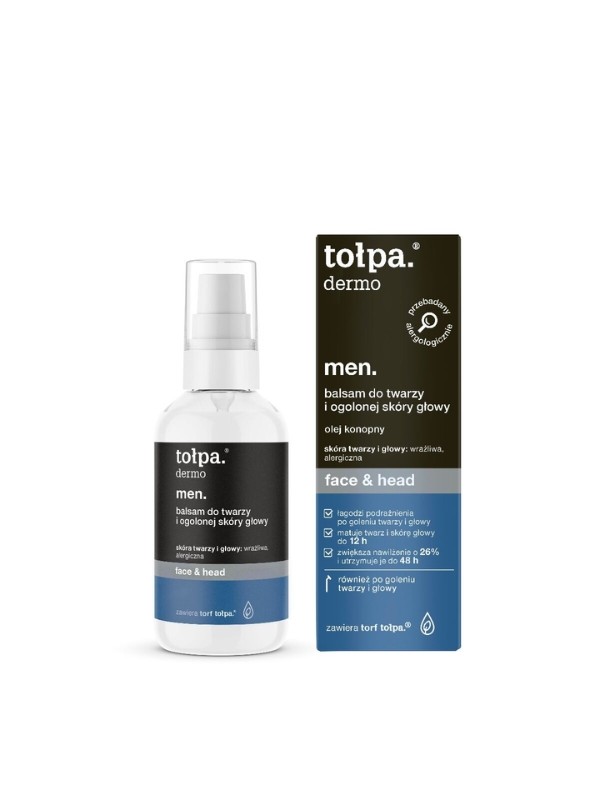 Tołpa Dermo Men Face&Head Balm für Gesicht und rasierte Kopfhaut 75 ml