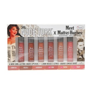 theBalm Meet Matte Hughes Mini Kit Miss Nude York Ein Set mit sechs matten Lippenstiften