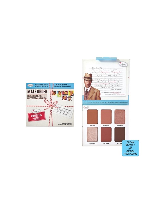 theBalm Male Order Palette of 6 Domestic Male eye shadows 13.2 g