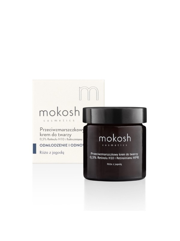 MokoshGezichtscrème 5 % Retinol H10 en Retinoate HPR Rose 60 ml