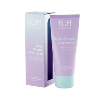 Fluff Dew Drops Gesichtsreinigungsgel mit Amethyst und Niacinamid 100 ml