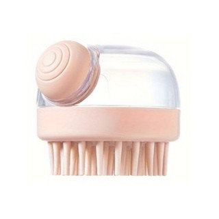 Multifunctional silicones Head massager with Light Pink shampoo dispenser, 1 piece