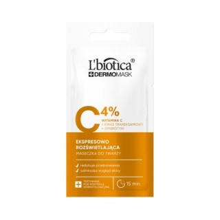 L'Biotica Dermomask ausdrücklich aufhellende Gesichtsmaske mit Vitamin C 8 ml