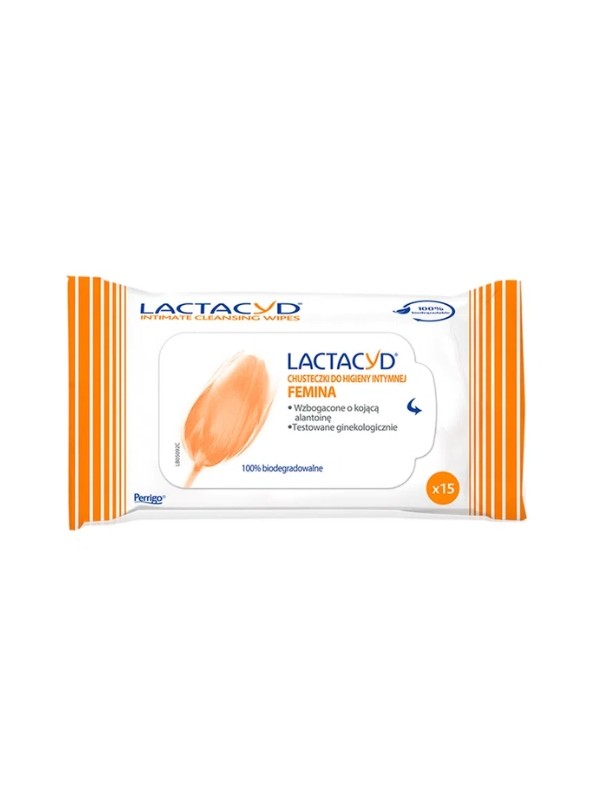 Lactacyd Femina Intimate hygiene wipes 15 pieces
