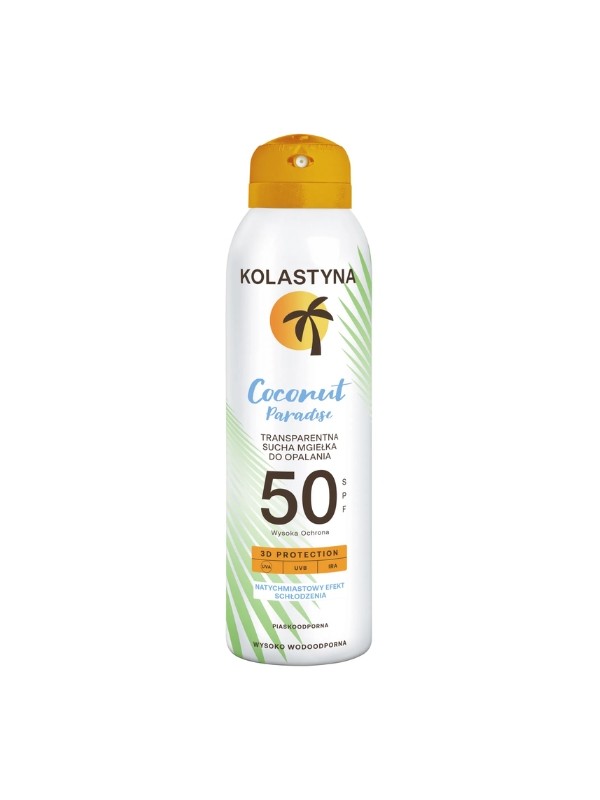 Kolastyna Coconut Paradise transparante droge zonbruiningsmist SPF50 150 ml
