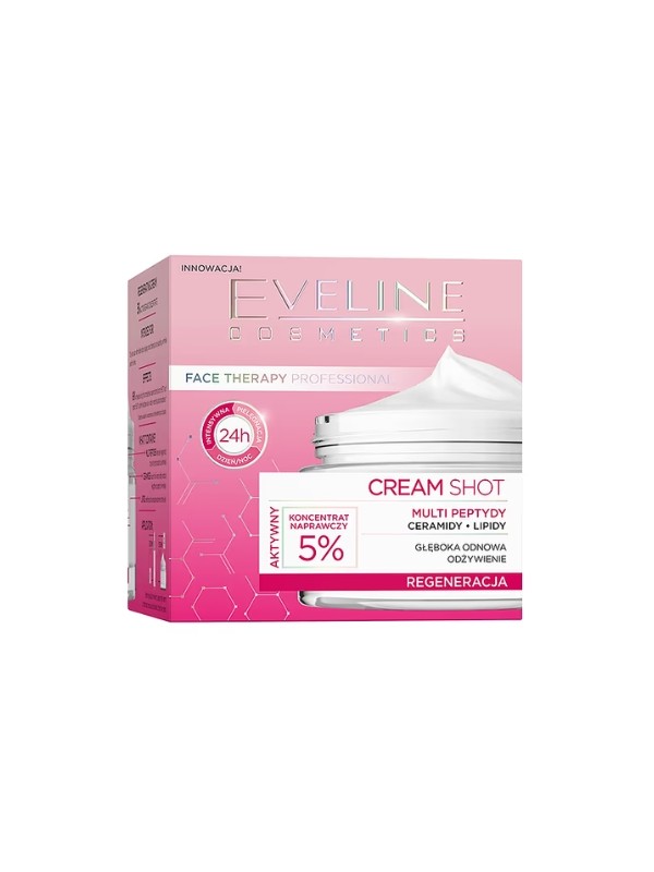 Eveline Cream Shot regenerierende Gesichtscreme 5 % Reparaturkonzentrat 50 ml