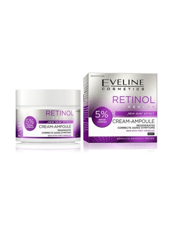Eveline Retinol Therapy "New Skin" Effect Regenererende gezichtscrème ampul 50 ml