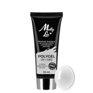 MollyLac Polygel акриловий гель будівельний HEMA/Di- HEMA Free № /01/ Clear 30 мл