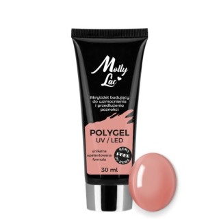 MollyLac Polygel akrylożel budujący HEMA/Di-HEMA Free Nr /08/  Pudding 30 ml 