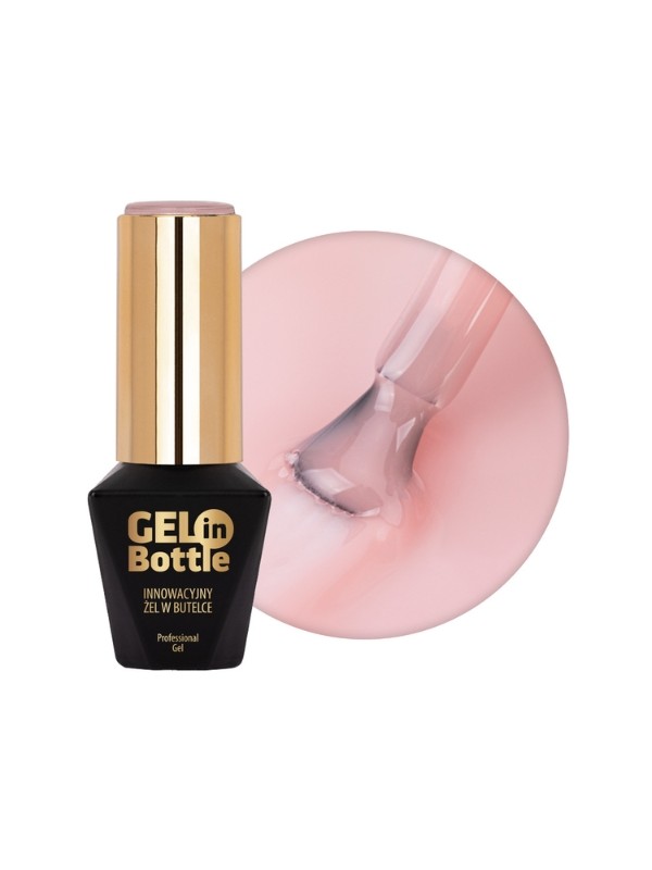 MollyLac Gel in bottle Nagelgel in flesje met multifunctioneel penseel Naked 10 g