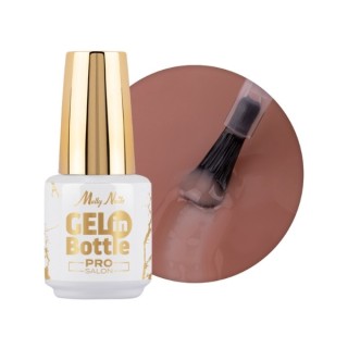 MollyLac Pro Salon Gel in flesje Nagelgel in flesje met multifunctioneel penseel Tan Lines 15 g