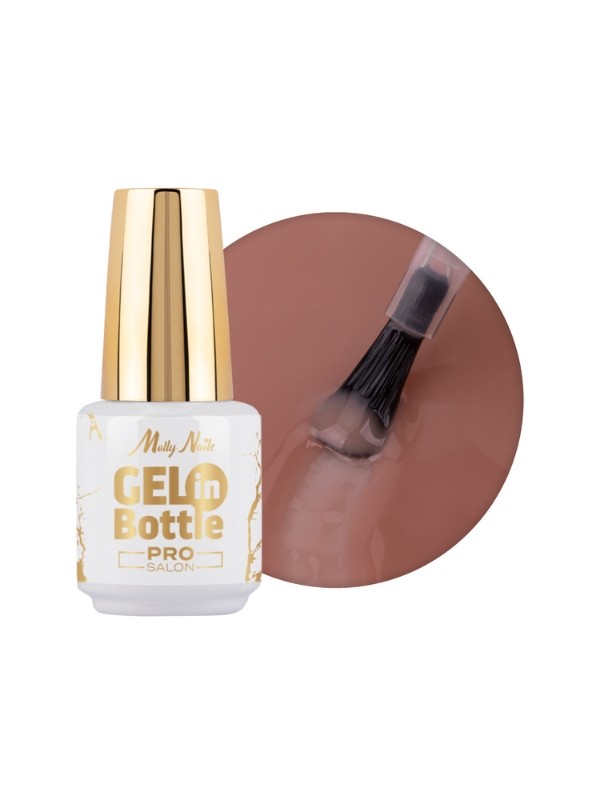 MollyLac Pro Salon Gel in der Flasche Nagelgel in der Flasche mit Multifunktionspinsel Tan Lines 15 g