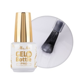 MollyLac Pro Salon Gel in bottle Żel do paznokci w butelce z pędzelkiem wielofunkcyjnym White Angel 15 g