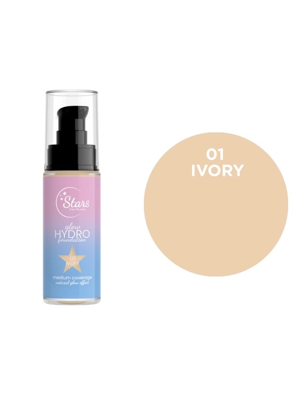 Stars from the Stars Hydraterende en verhelderende Glow Hydro Foundation No. 01 Ivory 30 g