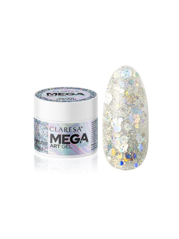 Claresa MEGASTAR SILVER FLICKER decoratiegel 10 g