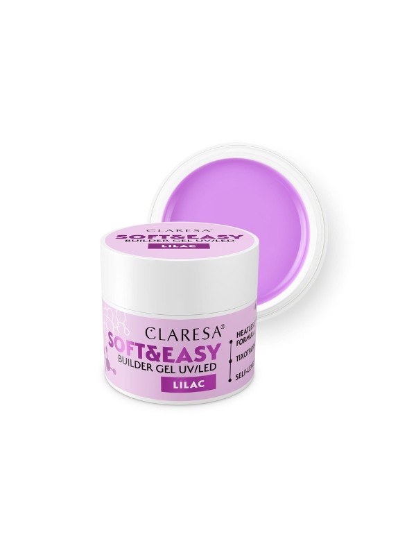 Claresa Soft & Easy Żel budujący do paznokci Lilac 45 g