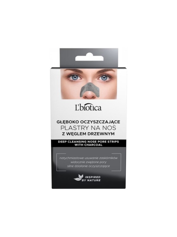 L'biotica Nose strips Deep cleansing with activated carbon 3 pieces