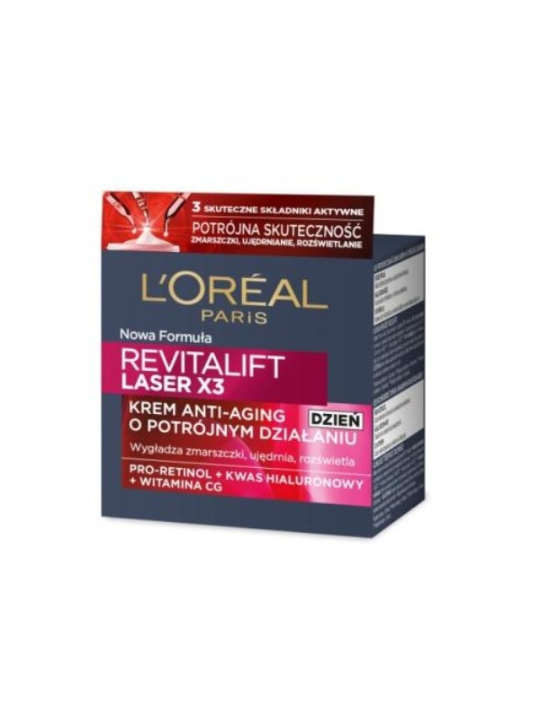 Денний крем для обличчя L'oreal Revitalift Laser 3X 50 мл