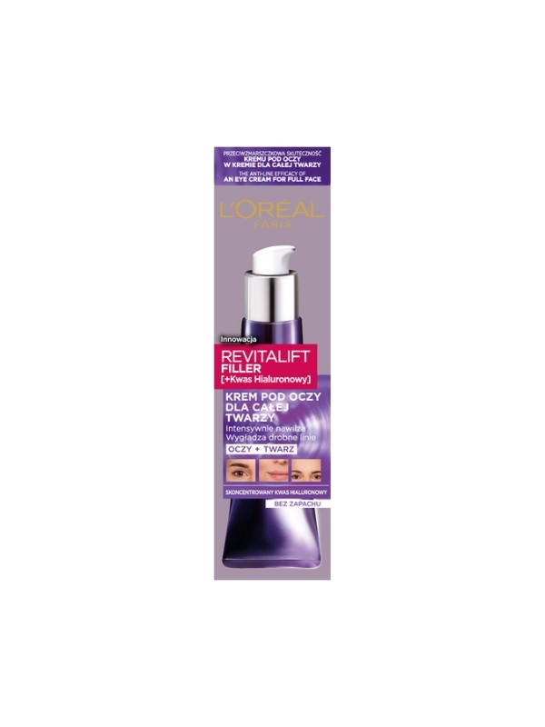 L'oreal Revitalift Filler Eye and face cream with hyaluronic acid 30 ml