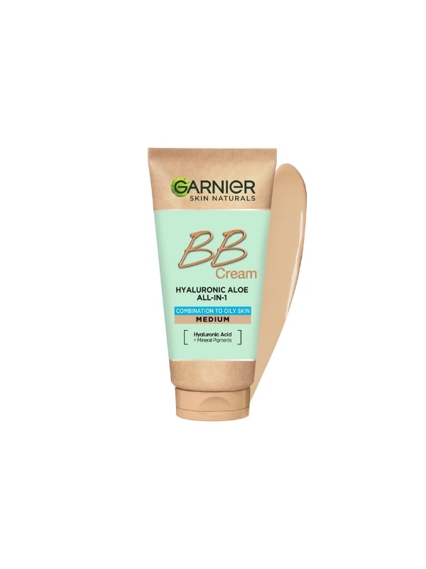 Garnier Hyaluronic Aloe All-In-1 BB Cream зволожуючий BB крем для комбінованої та жирної шкіри Śniady 50 мл