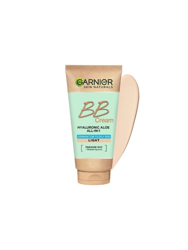 Garnier Hyaluronic Aloe All-In-1 BB Cream feuchtigkeitsspendende BB-Creme für Mischhaut und fettige Haut Light 50 ml