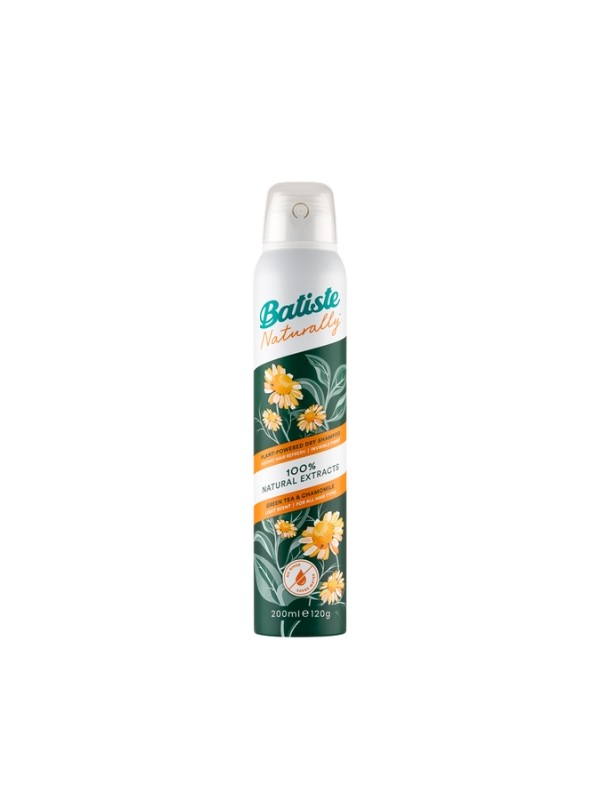 Сухий шампунь Batiste Naturally Green Tea & Chamomile для швидкого жирного волосся 200 мл