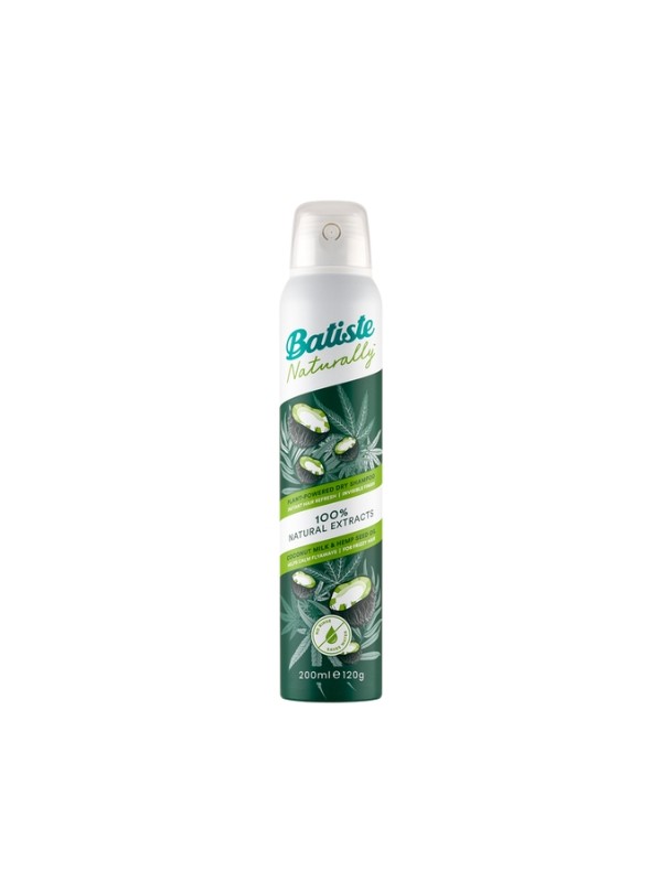 Batiste Naturally Coconut & Hemp Dry Shampoo absorbing excess sebum and refreshing hair 200 ml