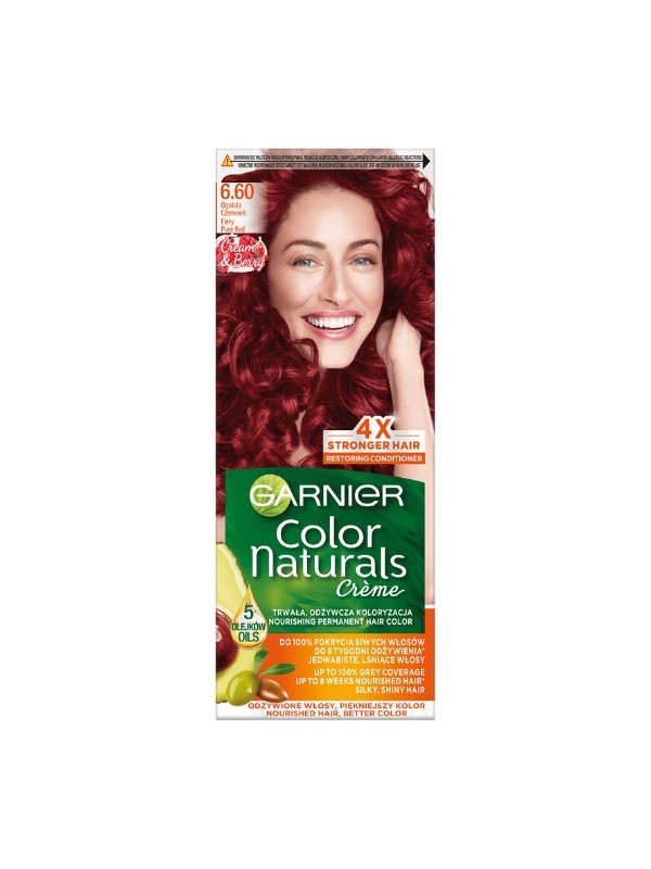 Garnier Color Naturals Hair dye /6.60/ Fiery red