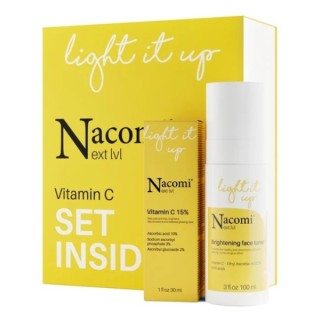 Подарунковий набір Nacomi Next Level Vitamin C Illuminating Milky Illuminating Tonic 100 мл + Serum з вітаміном С 15% 30 мл