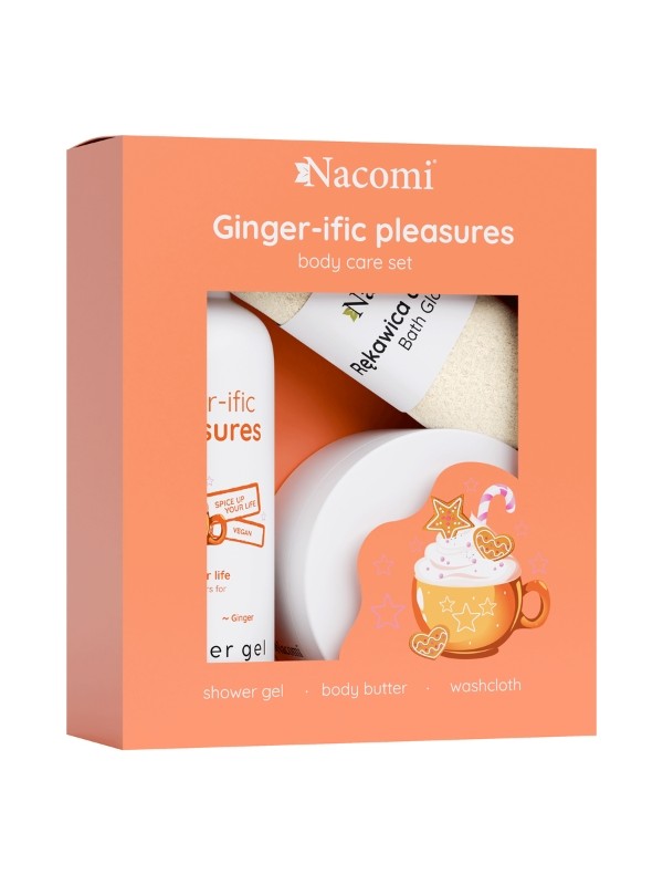 Nacomi Body Care set Ginger Shower Gel 300 мл + Батер для тіла 100 мл + Рукавичка для ванни