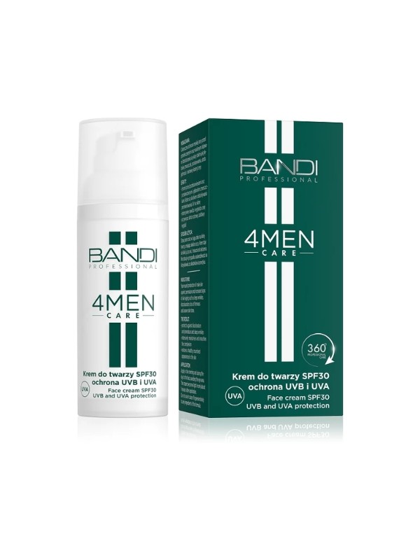 Bandi 4Men Care Face Cream SPF30 UVB UVA Protection 50 ml