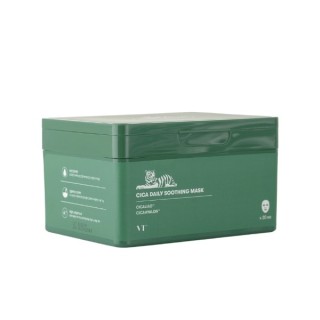 VT Cosmetics CICA Daily Soothing Mask Set mit beruhigenden Blatt-Gesichtsmasken 30 Stück 350 g